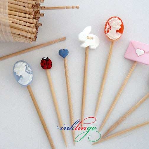 Custom toothpicks are a handy quilting tool