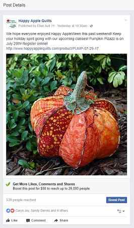 Pumpkin Post Example