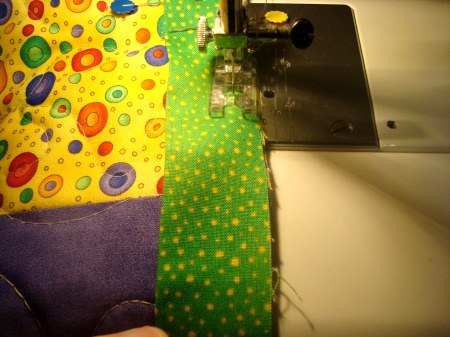 Binding - Sew it along the outside edge