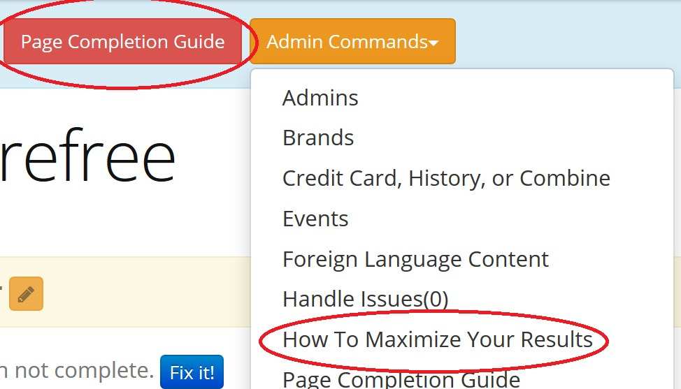click completion guide