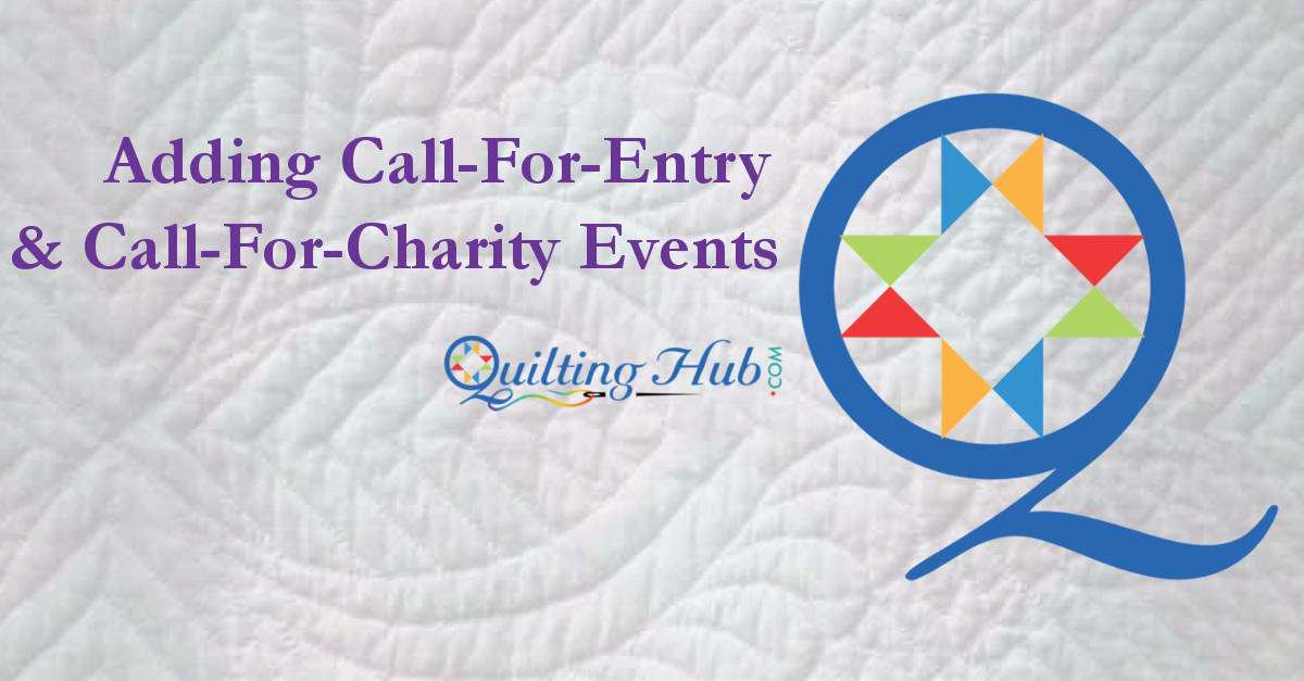 Adding Call-For-Entry And Call-For-Charity Events