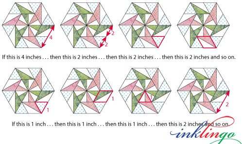 size-of-shapes-in-hexagon