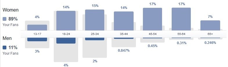 QuiltingHub Facebook Demographics