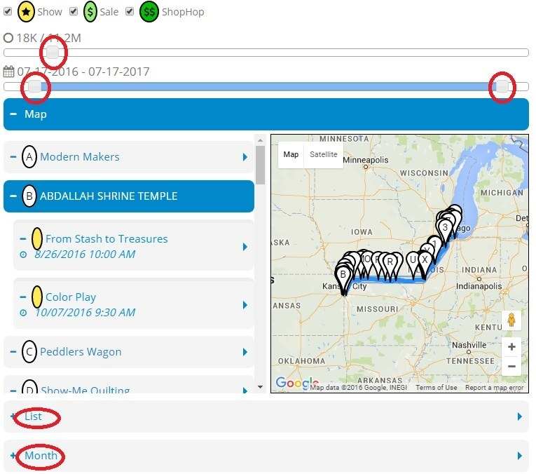 How To use the Quilter's Map/Trip Planner On QuiltingHub