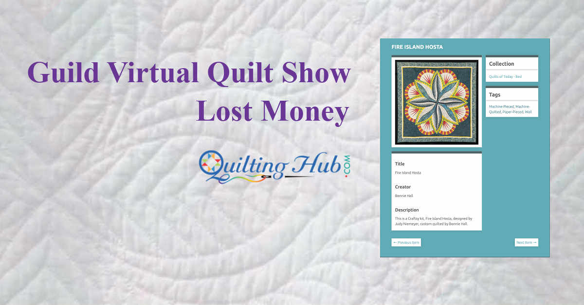 Guild Virtual Quilt Show Lost Money