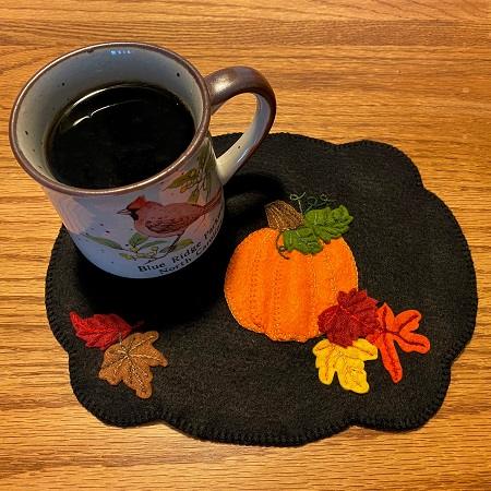 Elements from Wall Hanging into Mug Rug