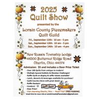 Lorain County Piecemakers Sew Day (10 am) and Evening Meeting (7pm) in Oberlin