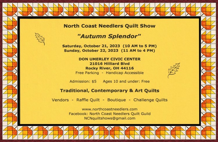North Coast Needlers "Autumn Splendor" Quilt Show in Rocky River, Ohio on QuiltingHub